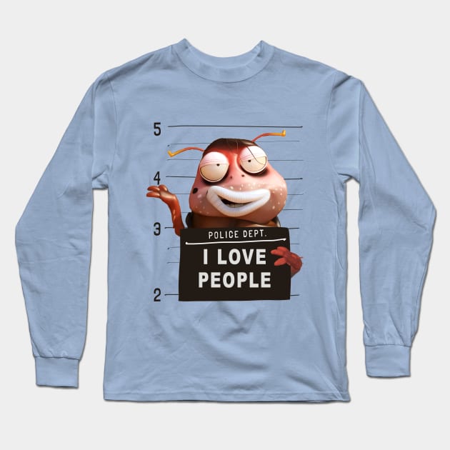 POLICE DEPT : I LOVE BROWN PEOPLE Long Sleeve T-Shirt by Greater Maddocks Studio